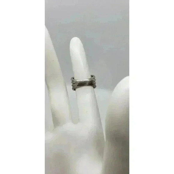 Vintage Iconic Bayanihan Brutalist Chunky 925 Sterling Silver Ring Heavy Sz 5 - Picture 6 of 12